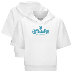 San Francisco Giants Levelwear Women's Amber Short Sleeve Cornerstone Hoodie - White