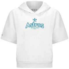 Houston Astros Levelwear Women's Amber Short Sleeve Cornerstone Hoodie - White