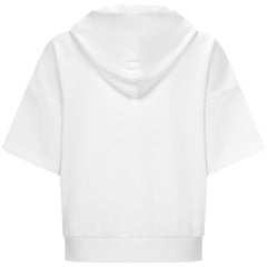Atlanta Braves Levelwear Women's Amber Short Sleeve Cornerstone Hoodie - White