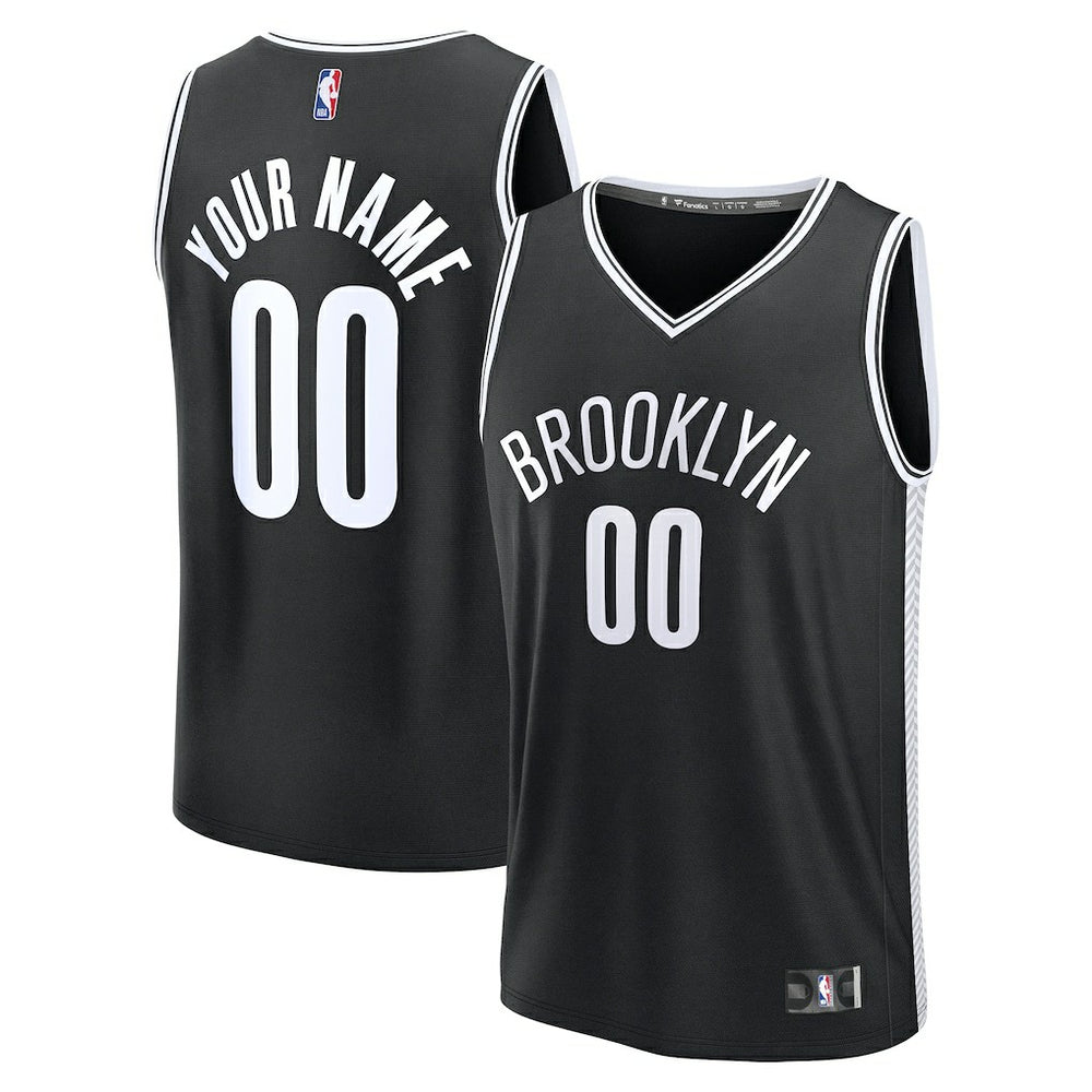 Brooklyn Nets Fast Break Custom Jersey - Icon Edition - Black | Fanatics shop