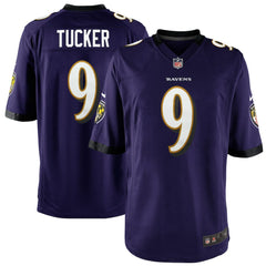 NFL Baltimore Ravens Justin Tucker Youth Game Jersey