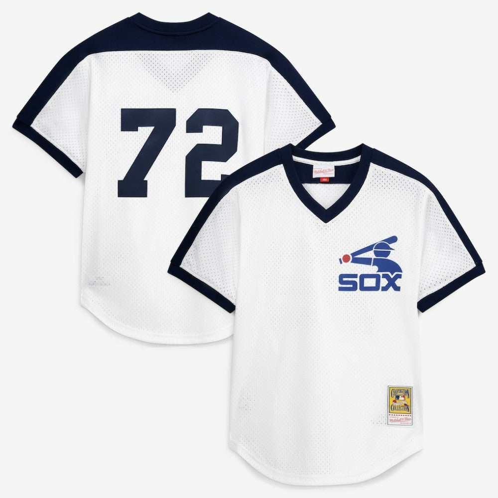 Carlton Fisk Chicago White Sox Authentic Batting Practice Jersey - White | Mitchell & Ness