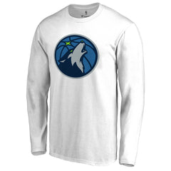 Minnesota Timberwolves Primary Logo Long Sleeve T-Shirt - White discount