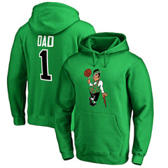 Boston Celtics #1 Dad Pullover Hoodie - Kelly Green outlet