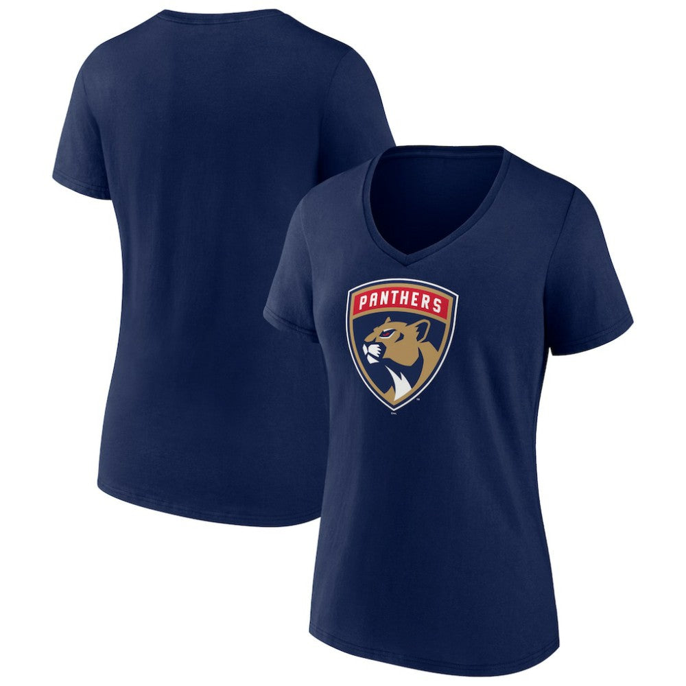 Florida Panthers Women's Primary Logo V-Neck T-Shirt