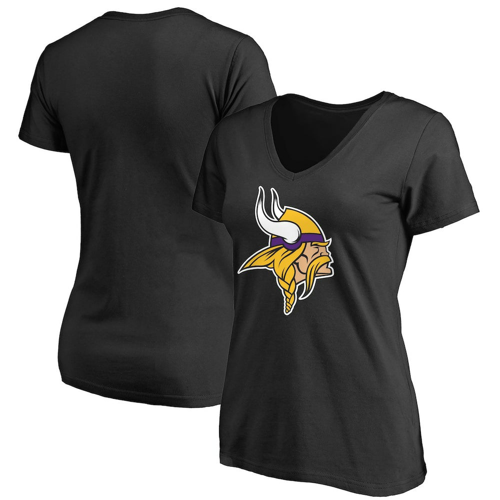 NFL Minnesota Vikings Women's Primary Team Logo V-Neck T-Shirt