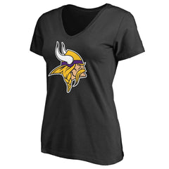 NFL Minnesota Vikings Women's Primary Team Logo V-Neck T-Shirt