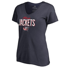 Columbus Blue Jackets Women's Nostalgia V-Neck T-Shirt