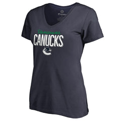 Vancouver Canucks Women's Nostalgia V-Neck T-Shirt