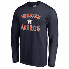 Houston Astros Victory Arch Long Sleeve T-Shirt - Navy