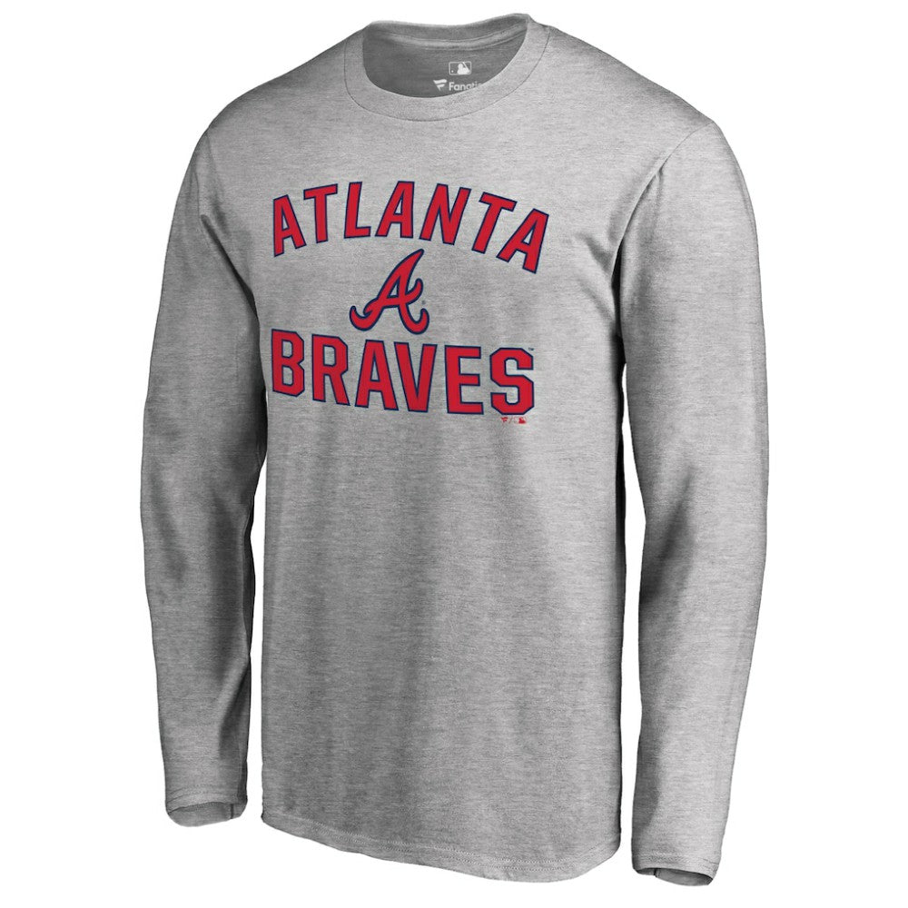 Atlanta Braves Victory Arch Long Sleeve T-Shirt - Ash