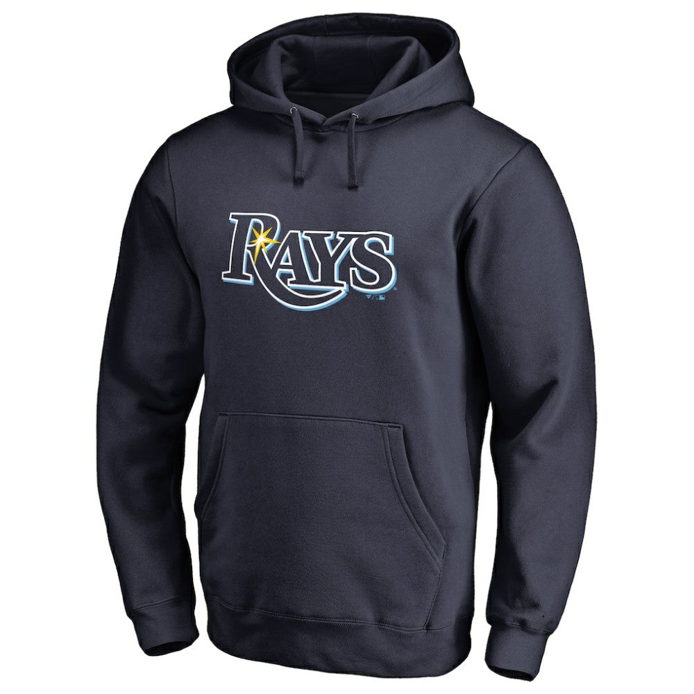 Tampa Bay Rays Official Logo Fitted Pullover Hoodie - Navy