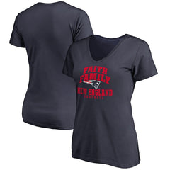 NFL New England Patriots Women's Faith Family V-Neck T-Shirt