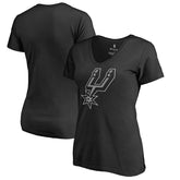 San Antonio Spurs Women's Primary Logo V-Neck T-Shirt - Black online