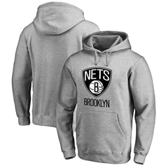 Brooklyn Nets Primary Logo Pullover Hoodie - Heather Gray cheap