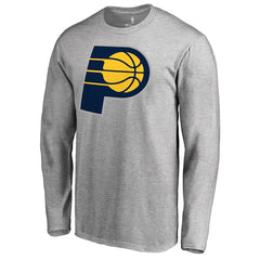 Indiana Pacers Primary Logo Long Sleeve T-Shirt - Heather Gray on sale