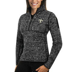NFL New Orleans Saints Antigua Women's Fortune Half-Zip Sweater
