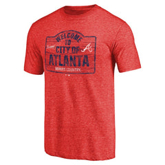 Atlanta Braves Welcome to Atlanta Hometown Tri-Blend T-Shirt - Red