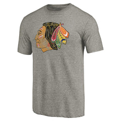 Chicago Blackhawks Throwback Logo 1960-1961 Tri-Blend T-Shirt