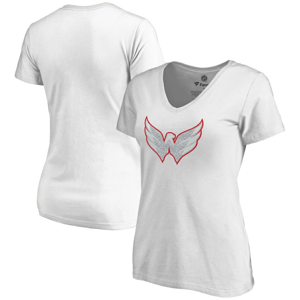 Washington Capitals Women's Whiteout V-Neck T-Shirt