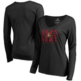 Ottawa Senators Women's Hometown Collection Sens Army V-Neck Long Sleeve T-Shirt