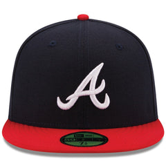 Atlanta Braves Home Authentic Collection On-Field 59FIFTY Fitted Hat - Navy/Red | New Era