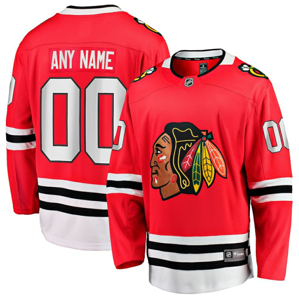 Chicago Blackhawks Fanatics Home Breakaway Custom Jersey