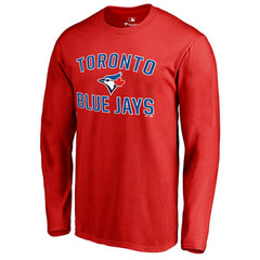 Toronto Blue Jays Wordmark Long Sleeve T-Shirt - Red