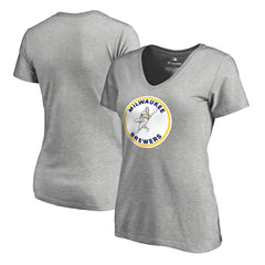 Milwaukee Brewers Women's Cooperstown Collection Forbes T-Shirt - Ash