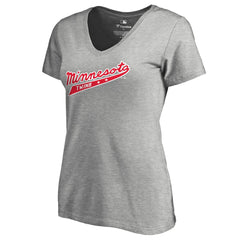 Minnesota Twins Women's Cooperstown Collection Forbes T-Shirt - Ash