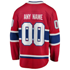 Montreal Canadiens Fanatics Home Breakaway Custom Jersey