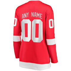 Detroit Red Wings Fanatics Women's Home Breakaway Custom Jersey