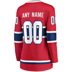 Montreal Canadiens Fanatics Women's Home Breakaway Custom Jersey