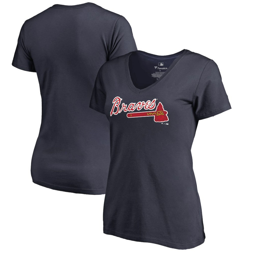 Atlanta Braves Women's Team Wordmark T-Shirt - Navy