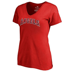 Los Angeles Angels Women's Team Wordmark T-Shirt - Red