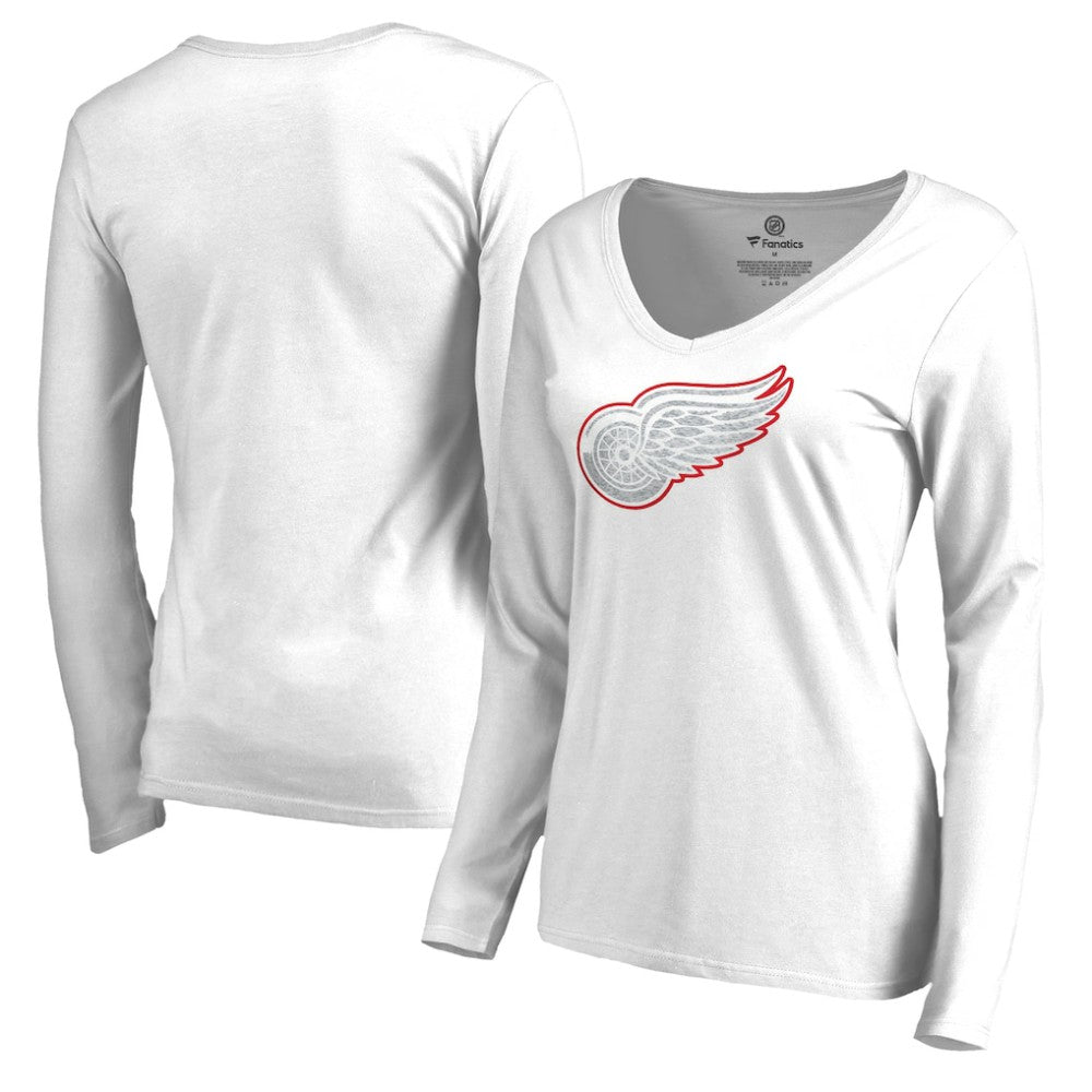 Detroit Red Wings Women's White Out Long Sleeve T-Shirt