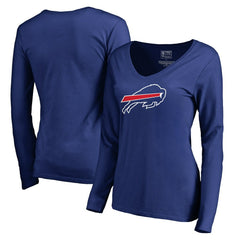 NFL Buffalo Bills Women's Primary Logo V-Neck Long-Sleeve T-Shirt