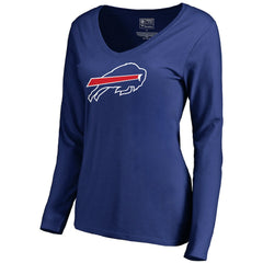 NFL Buffalo Bills Women's Primary Logo V-Neck Long-Sleeve T-Shirt