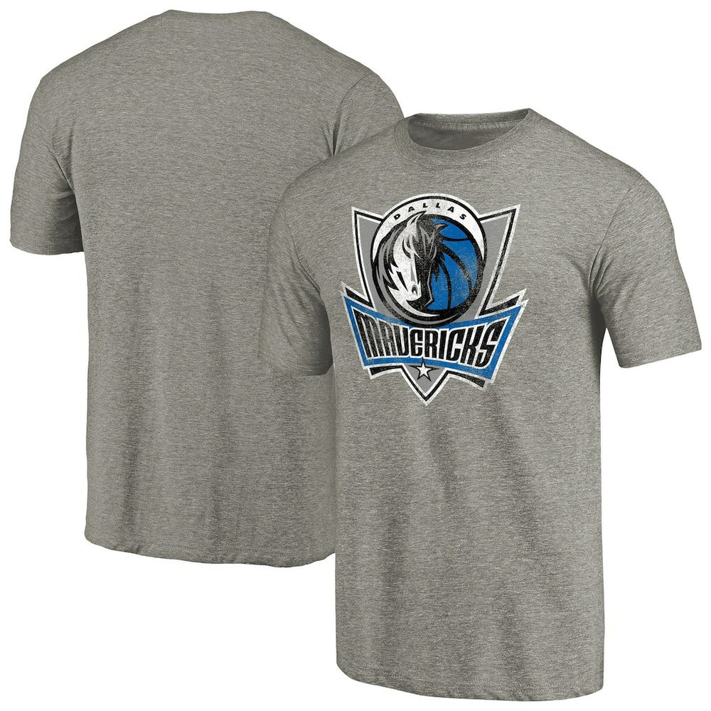 Dallas Mavericks Distressed Team Logo Tri-Blend T-Shirt sale - Heather Gray cheap