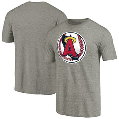 Los Angeles Angels Cooperstown Collection Forbes Tri-Blend T-Shirt - Ash