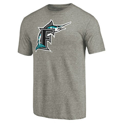 Miami Marlins Cooperstown Collection Forbes Tri-Blend T-Shirt - Ash