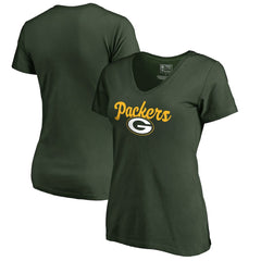 NFL Green Bay Packers Women's Freehand V-Neck T-Shirt