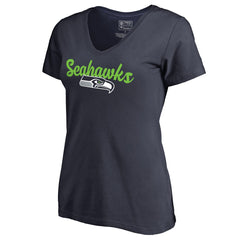 NFL Seattle Seahawks Women's Freehand V-Neck T-Shirt
