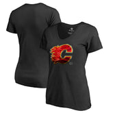 Calgary Flames Women's Midnight Mascot V-Neck T-Shirt