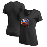 New York Islanders Women's Midnight Mascot V-Neck T-Shirt