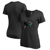 San Jose Sharks Women's Midnight Mascot V-Neck T-Shirt