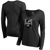Los Angeles Kings Women's Midnight Mascot Long Sleeve V-Neck T-Shirt