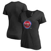 Detroit Pistons Women's Midnight Mascot V-Neck T-Shirt sale - Black on sale