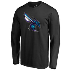 Charlotte Hornets Midnight Mascot Long Sleeve T-Shirt - Black outlet