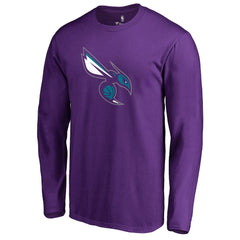 Charlotte Hornets Alternate Logo Long Sleeve T-Shirt - Purple outlet